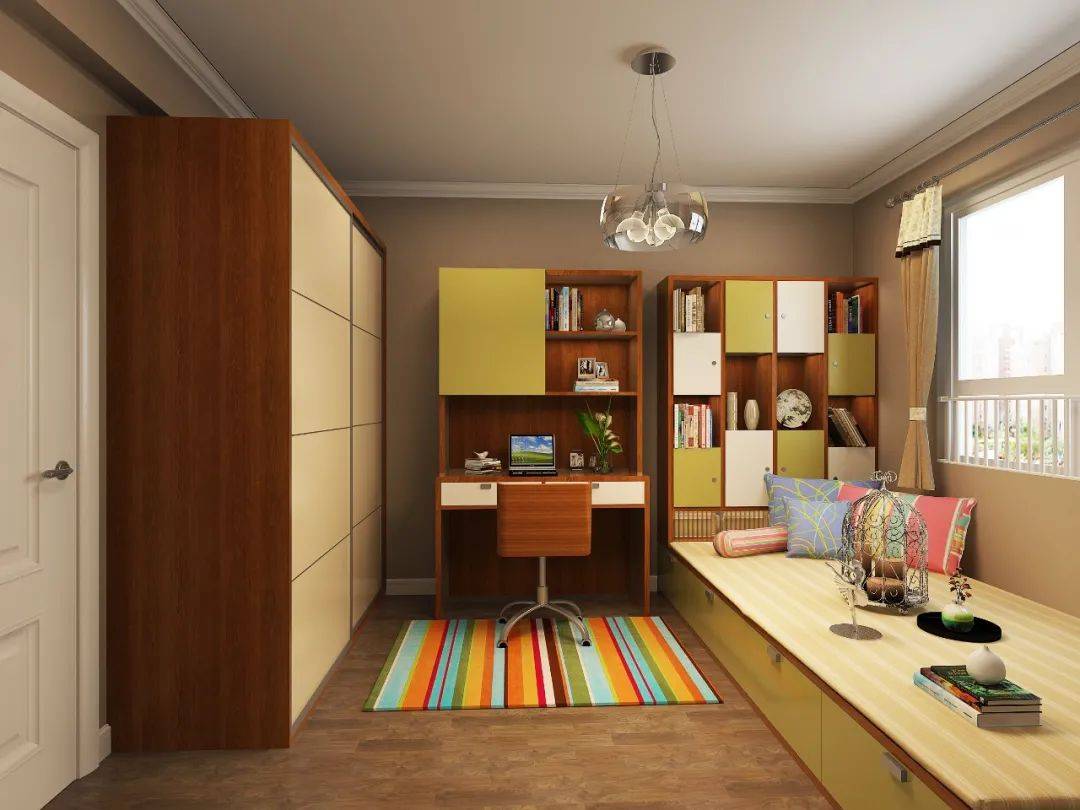 节约了不少居室空间;大户型一般采用独立的书房,不仅可以