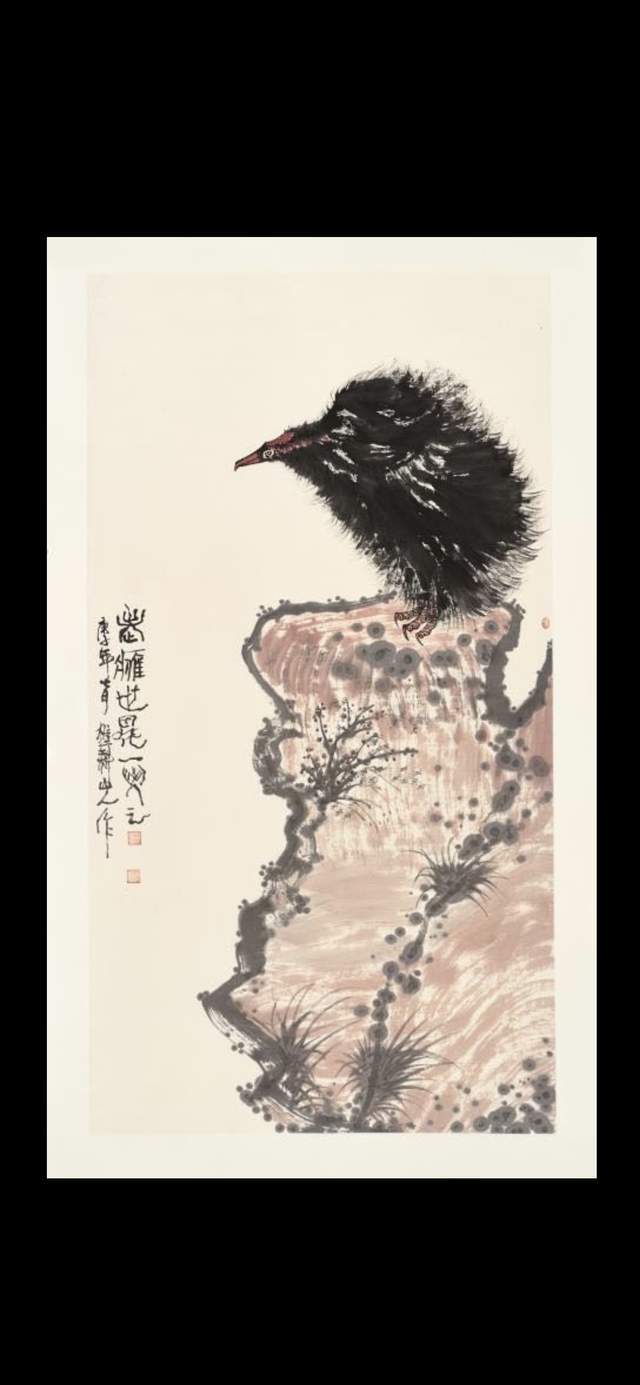 著名国画家,画鹰大家,指墨画艺术大师朱祖国作品