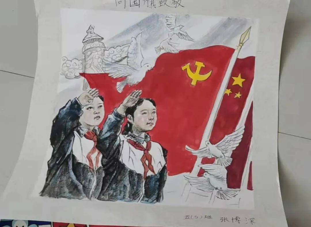 原创汝南县六小劳动最光荣书画展风采