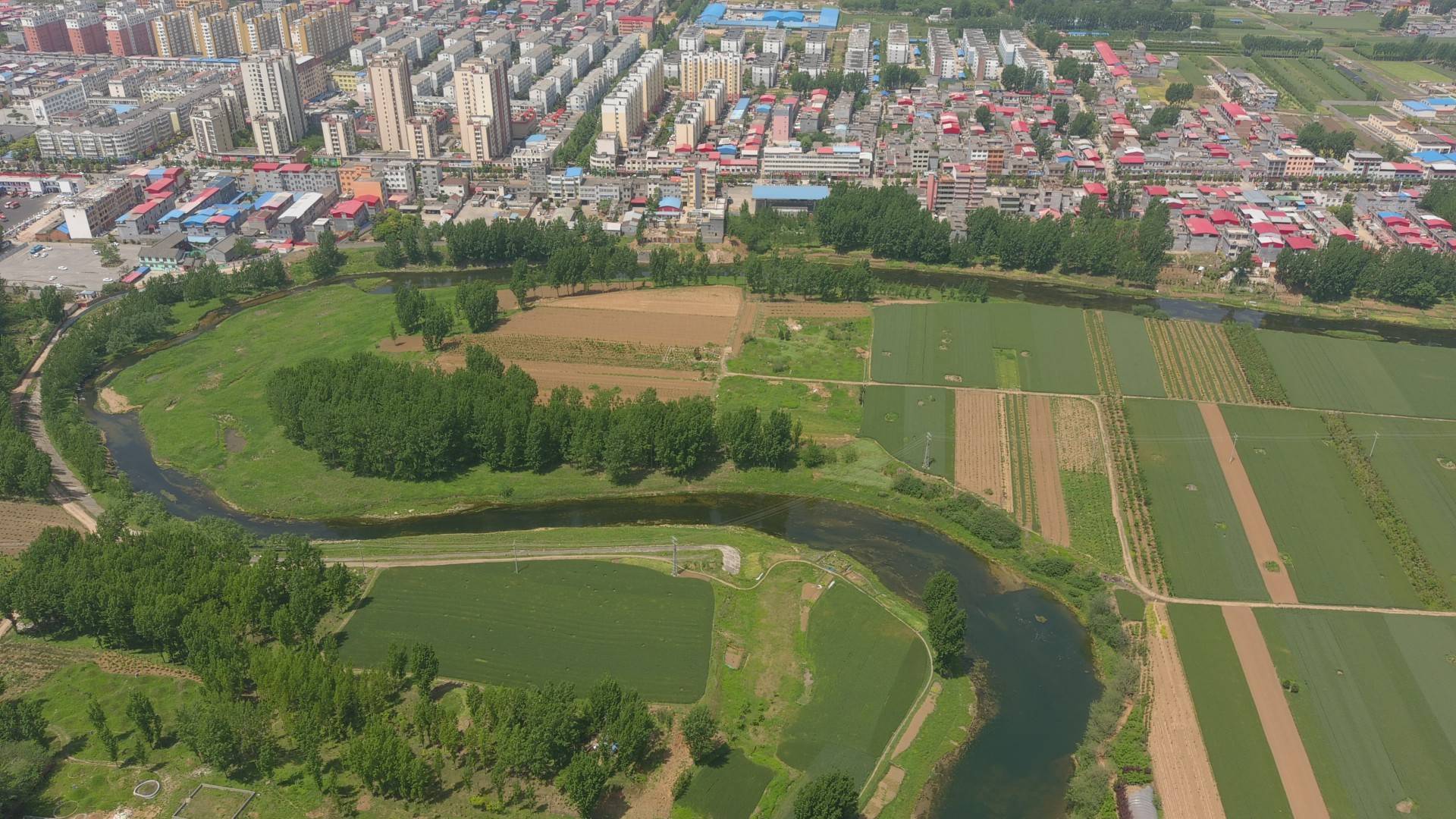 五一航拍社旗县网红桥,正在建设,一片空寂