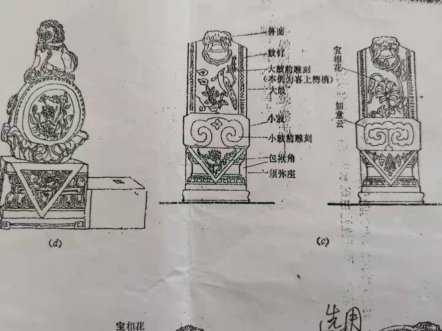 石雕抱鼓石门墩石的造型