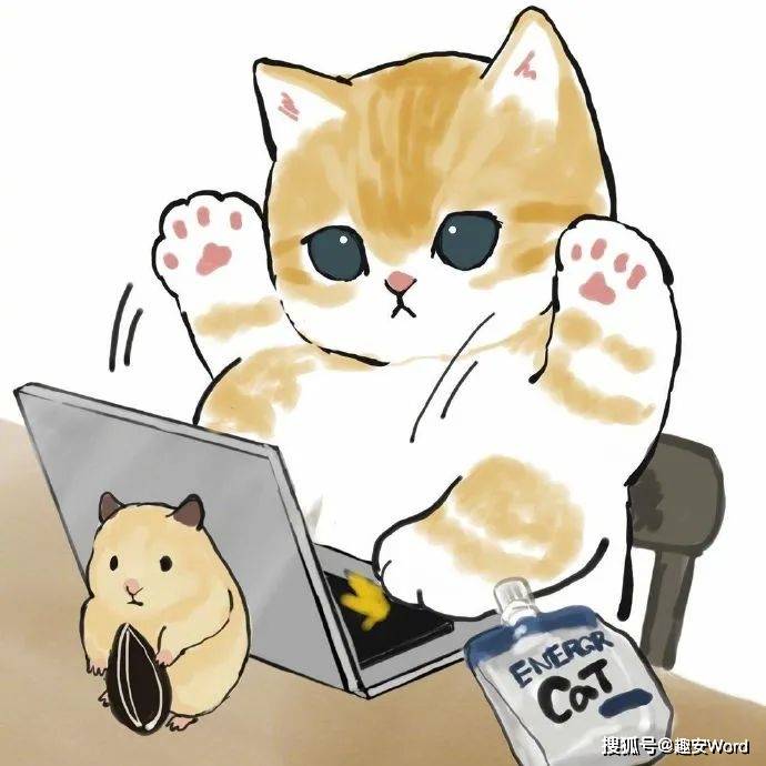 用漫画小猫来展示打工人的一天,又萌又真实!