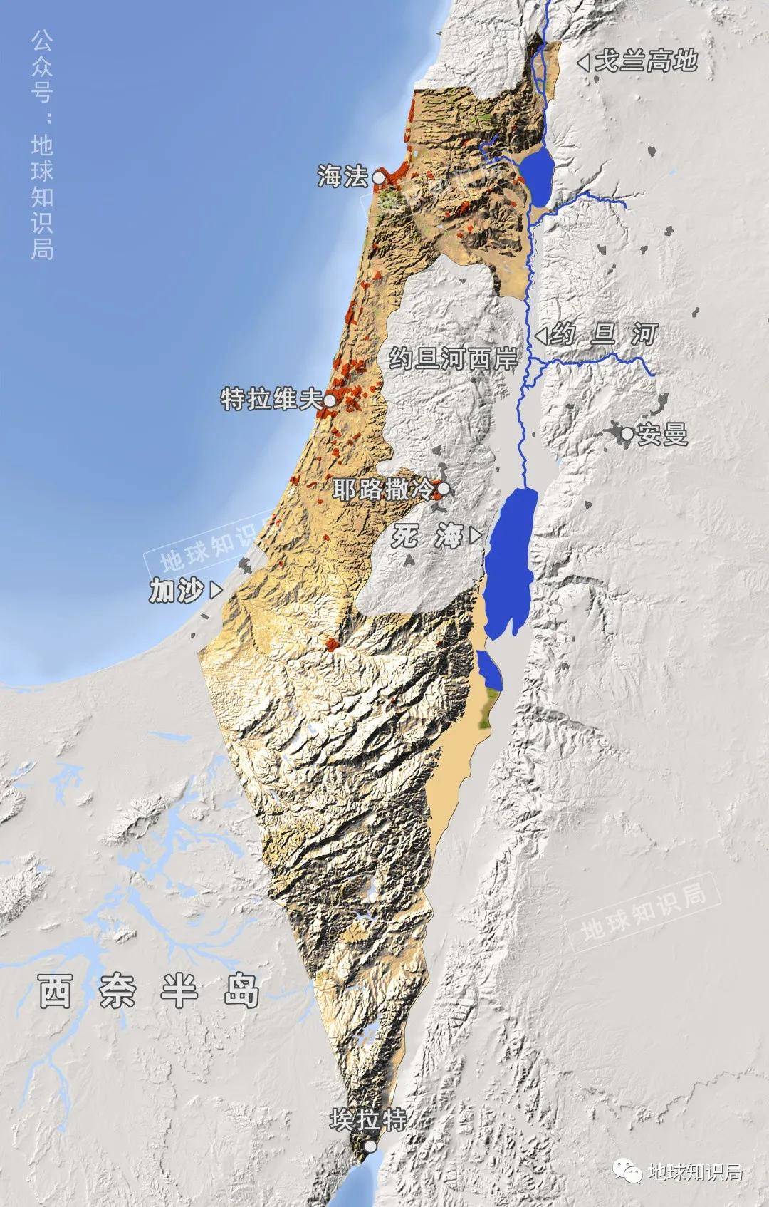 在地理上彼此分离约旦河西岸与加沙这还要从巴勒斯坦的地理与政治现状