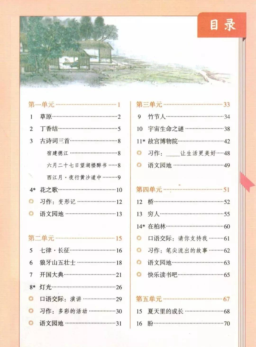 部编版小学语文六年级上册电子课本(高清pdf版)