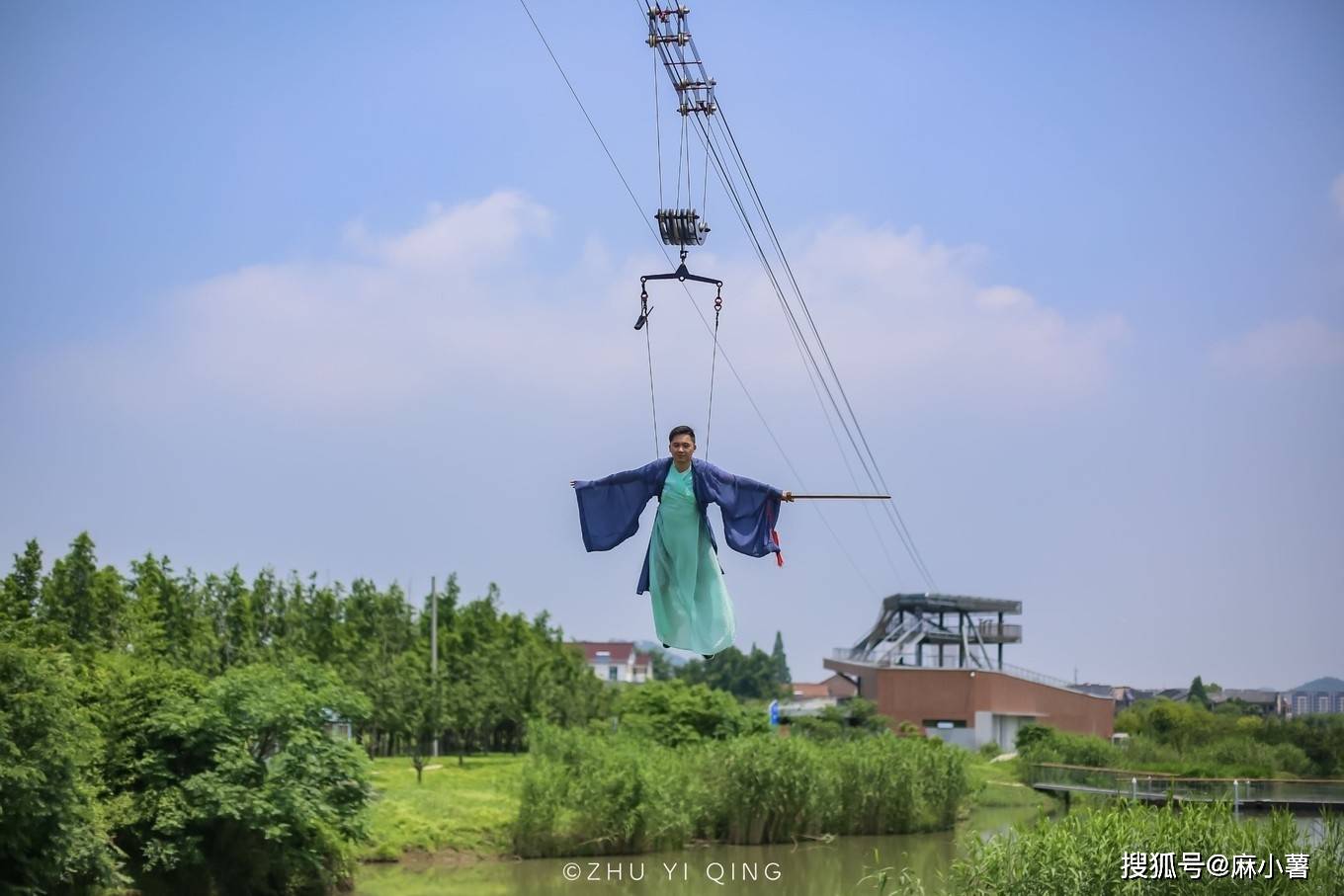 原创浙江下渚湖景致不输西湖,朱鹮白鹭长居于此,游客还能吊威亚飞天