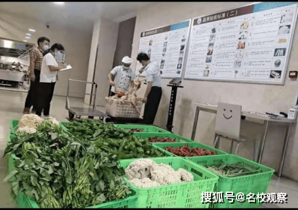 学校行政干部随机督查,主要对食材的资质,质量及数量进行验收,严格索