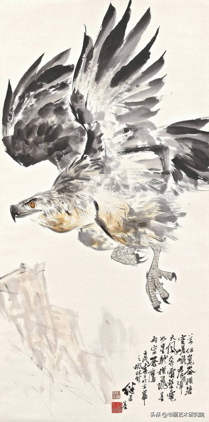 画坛名家纷纷热衷画鹰,一起欣赏鹰的云端王者气度