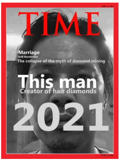 《时代周刊》2021年6月刊把结发钻石缔造者选登为封面