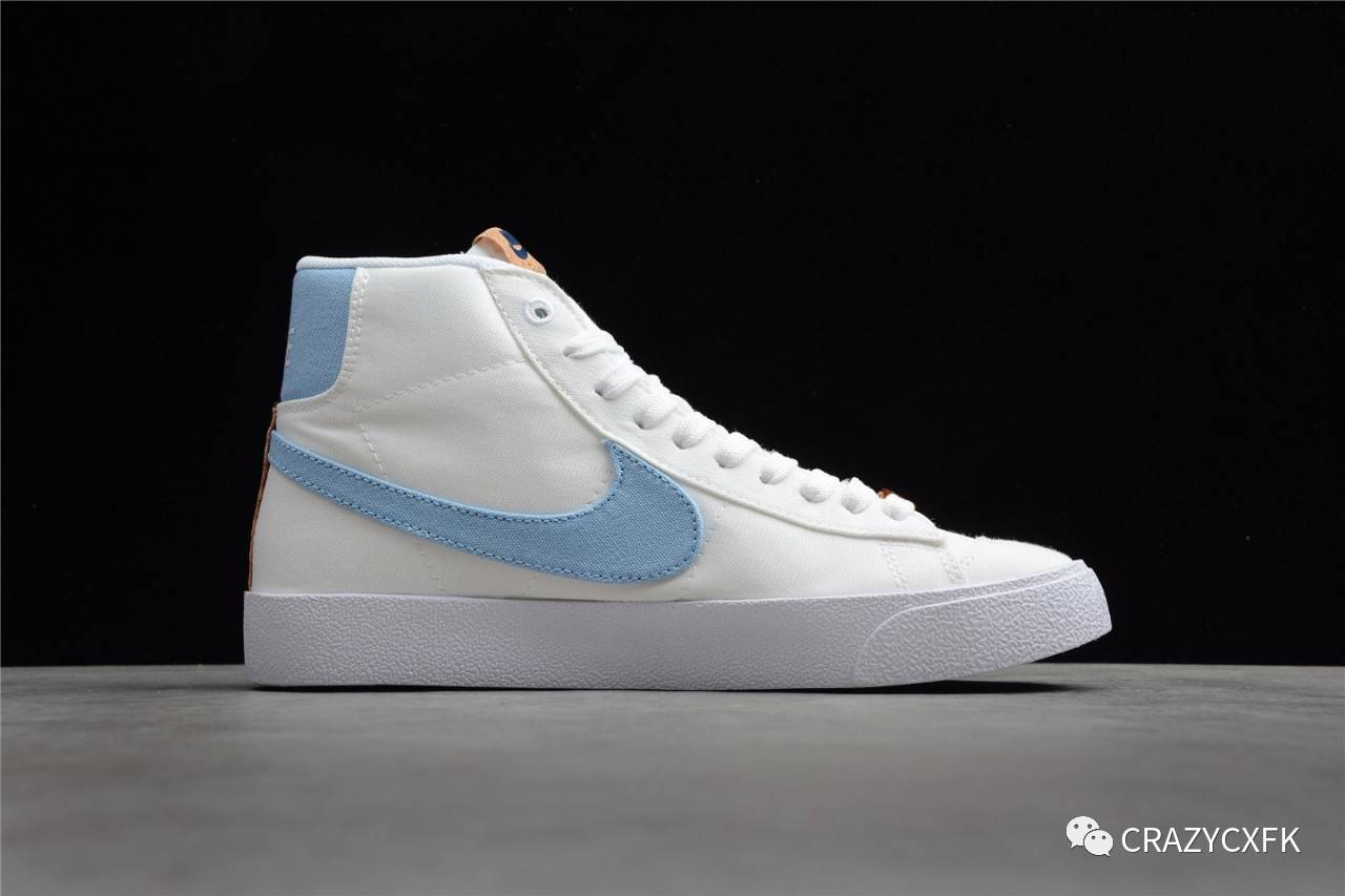 nikeblazermid77indigo耐克开拓者帆布花卉刺绣运动鞋