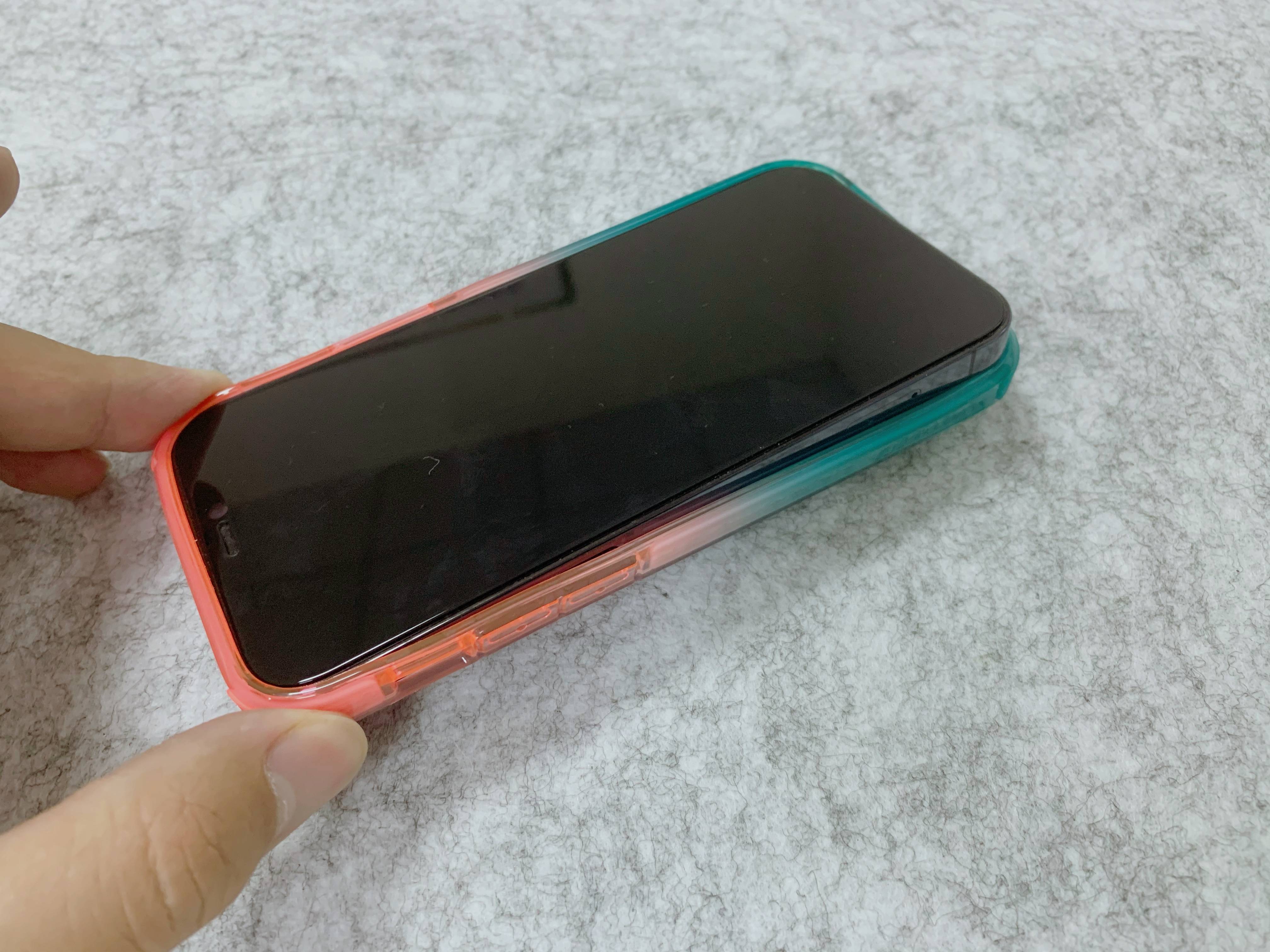 iphone12pro时尚网红手机壳决色小冰砖透明防摔壳