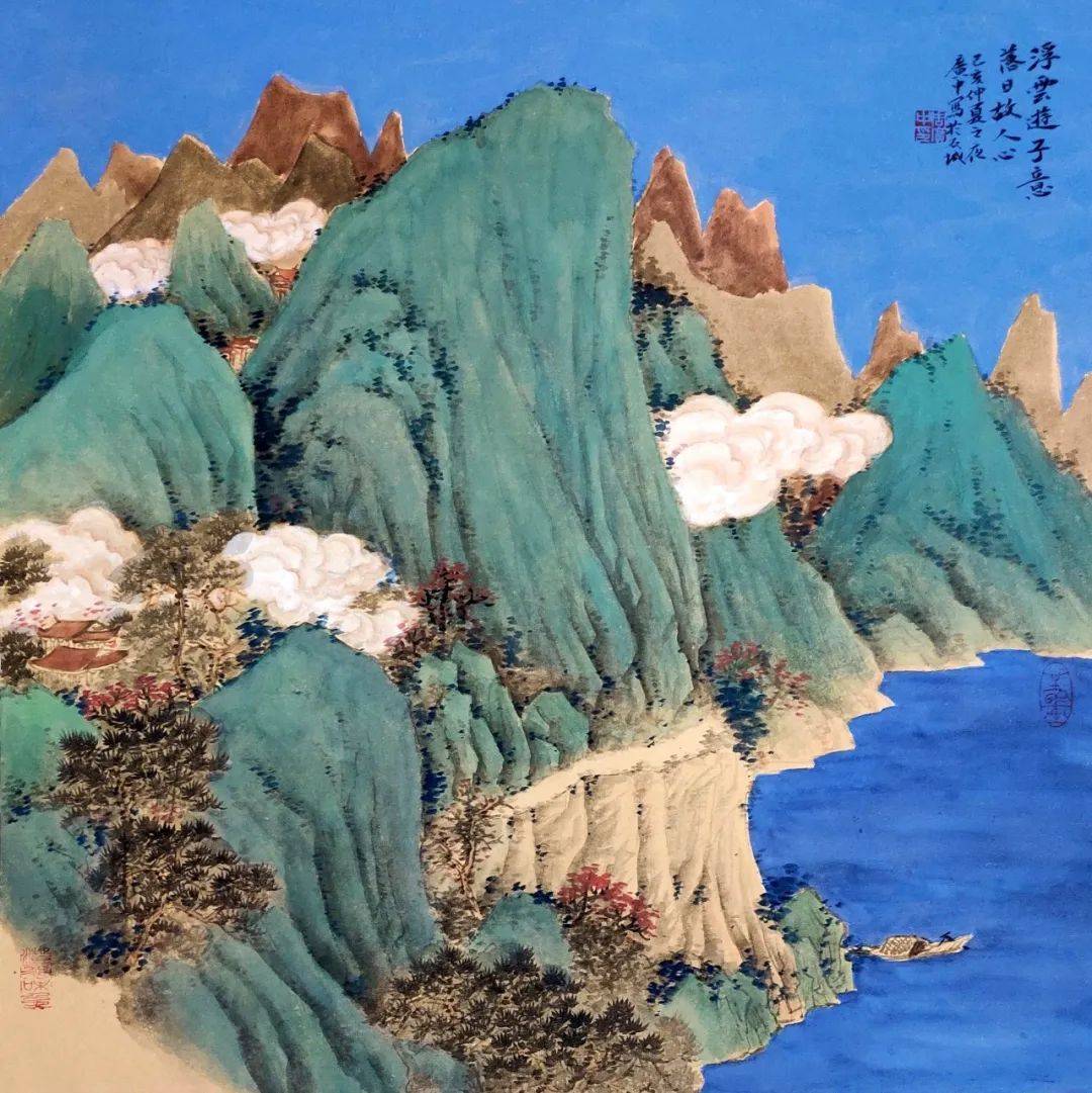 2021北京形意传神山水画60家周广中青绿山水画展