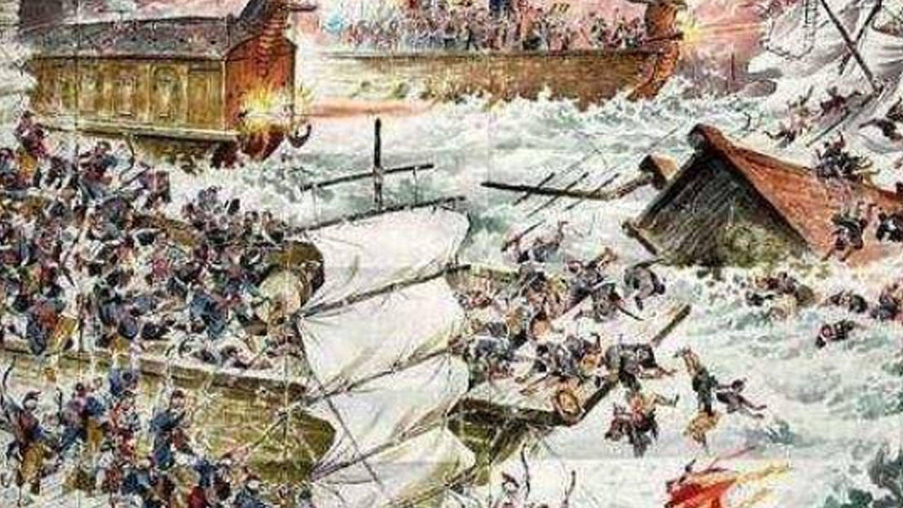 1279年,宋朝军队与蒙古军队在崖山进行的大规模海战,也是古代中国少见