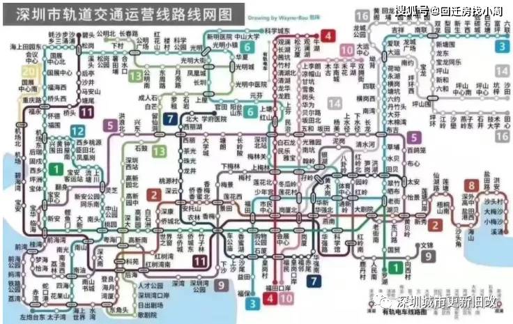 【建议收藏】深圳地铁线路图(最详细,1-33号线),附高铁与城际线路图