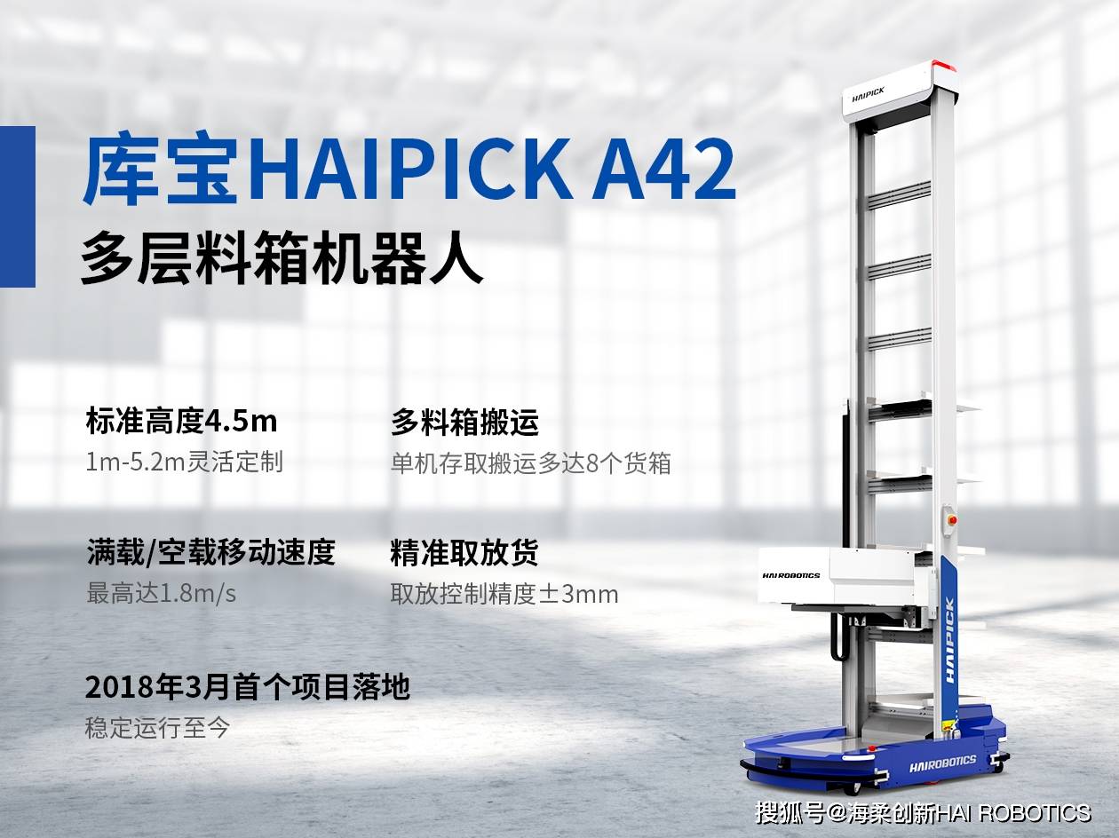 库宝haipick a42多层料箱机器人haiport自动装卸机海柔创新 hai