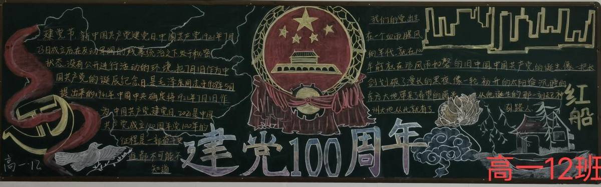 濮阳市油田三高开展"庆祝建党100周年 黑板报评比活动