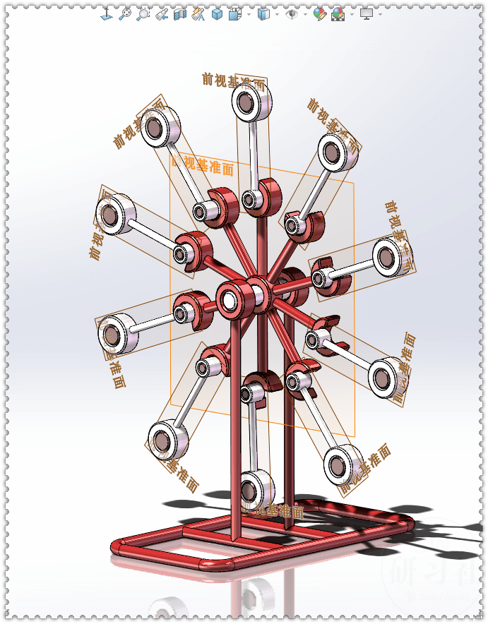 用solidworks制作的:魔轮永动机