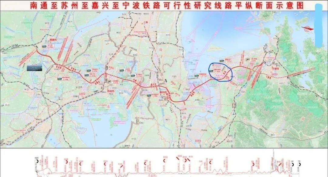 宁波市的高速铁路,途经沪苏通长江公铁大桥,杭州湾跨海铁路大桥,是