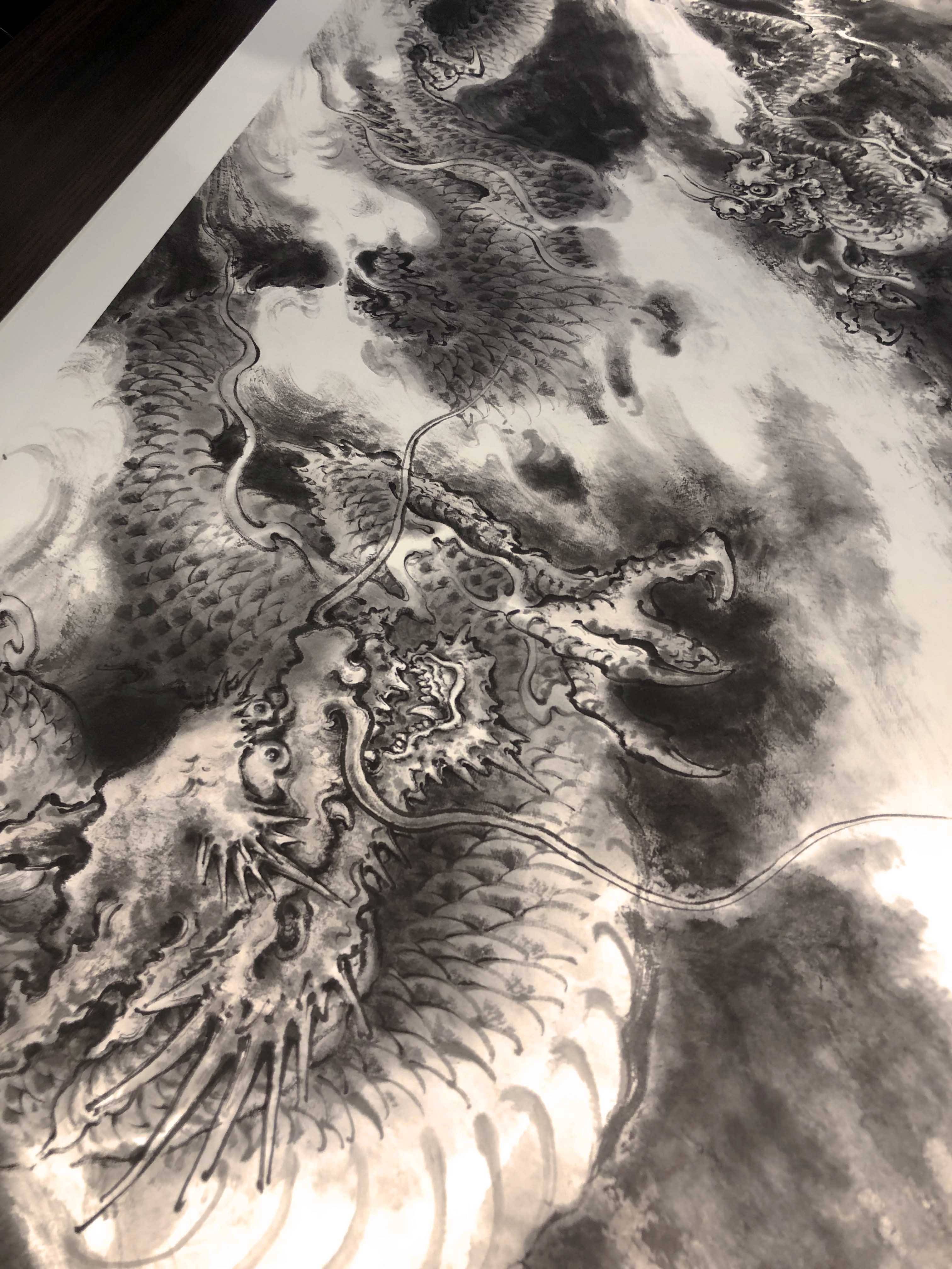 关于父子之情-由龙作品《教子图》_国画