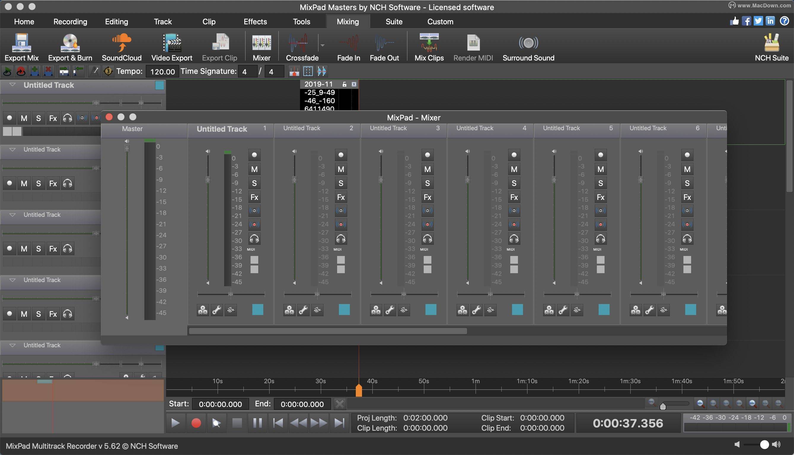 nch mixpad masters for mac(多轨混音软件)_录音