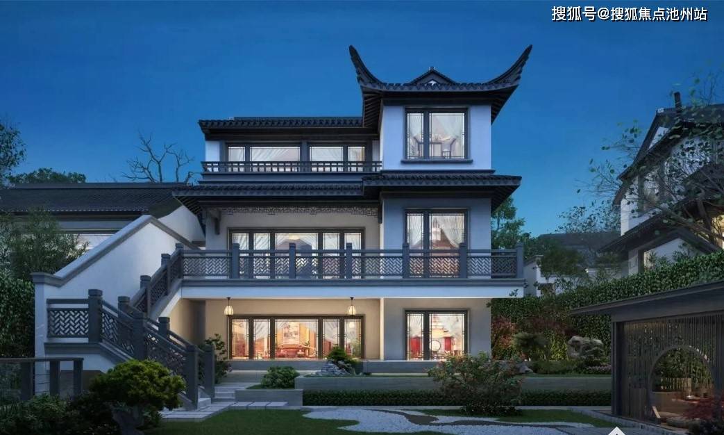 春风十里180㎡两层中国院子,上看云卷云舒,下看亭台水榭,俯揽四季