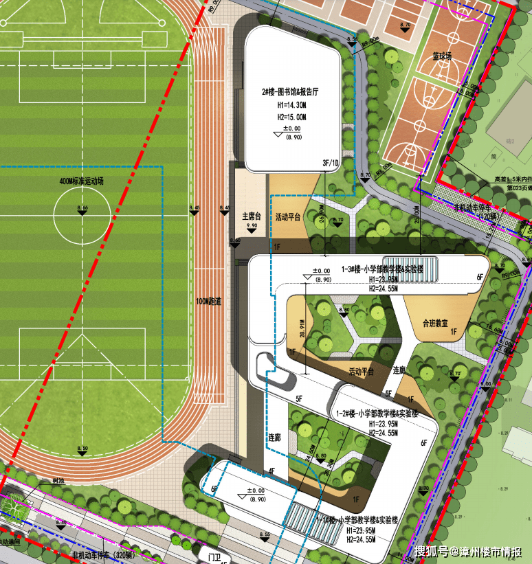 附1:龙溪学校(九年一贯制)建设工程设计方案总平图(批前公示 来源