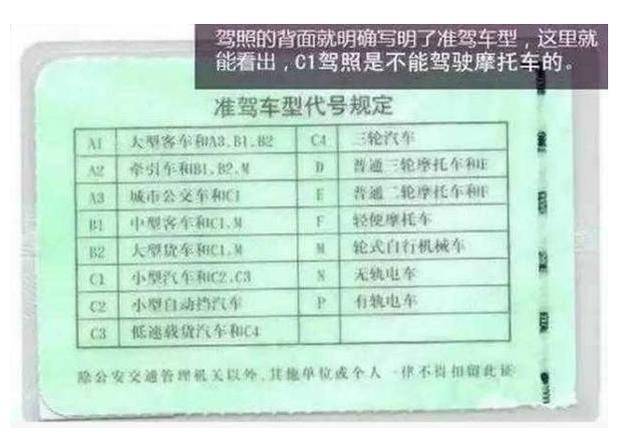 如果你想要骑摩托车,必须增驾d,e,f等级的驾驶证!