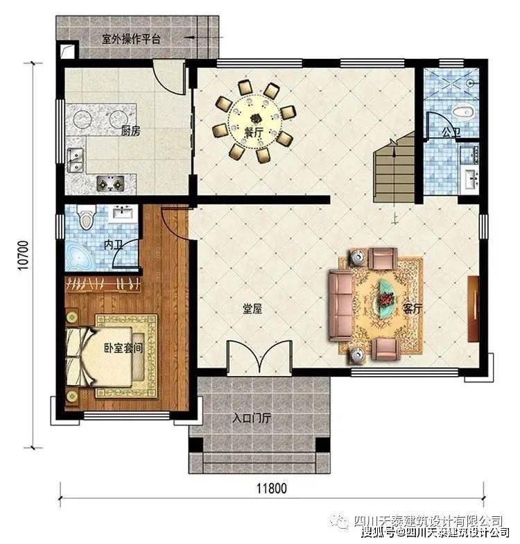 四川内江资中三层新中式乡村别墅 带堂屋农村建房图纸