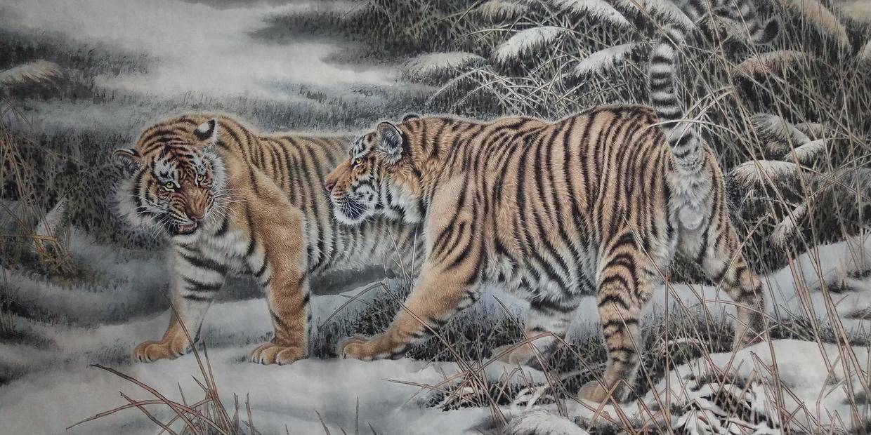 实力派工笔虎画家李雪刚