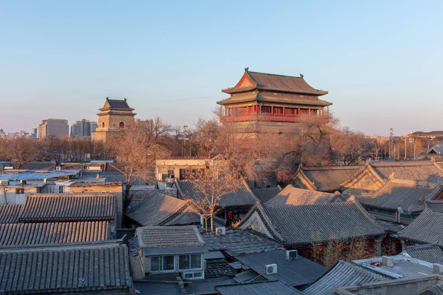 原创北京市南北中轴线北端的一组古代建筑是北京标志性建筑之一