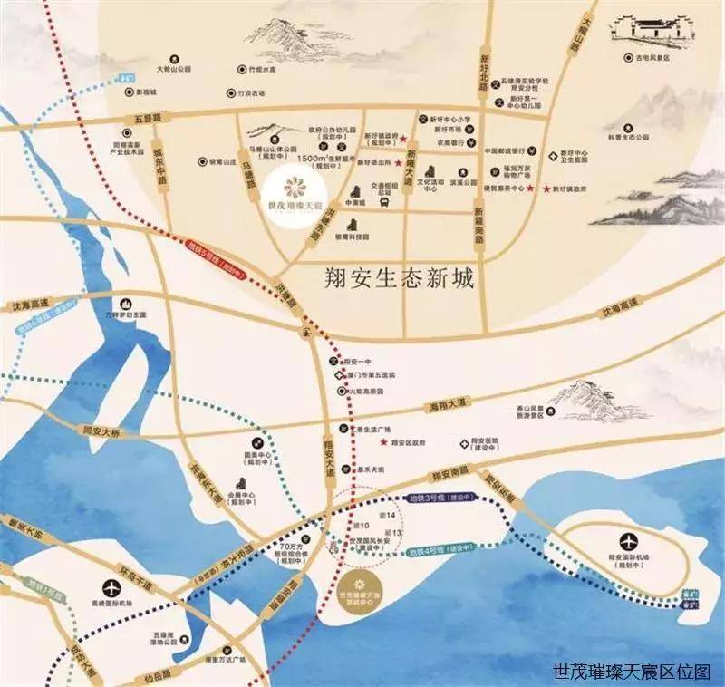 厦门向东,翔安区联合岛内,共同组成厦门城市发展双核,一个产城融合