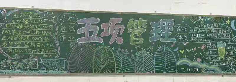 隆回县山界九年义务制学校开展"五项管理"黑板报展评活动