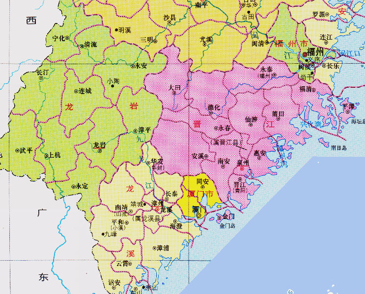 福建省的区划调整,9个地级市之一,漳州市为何有11个区县?