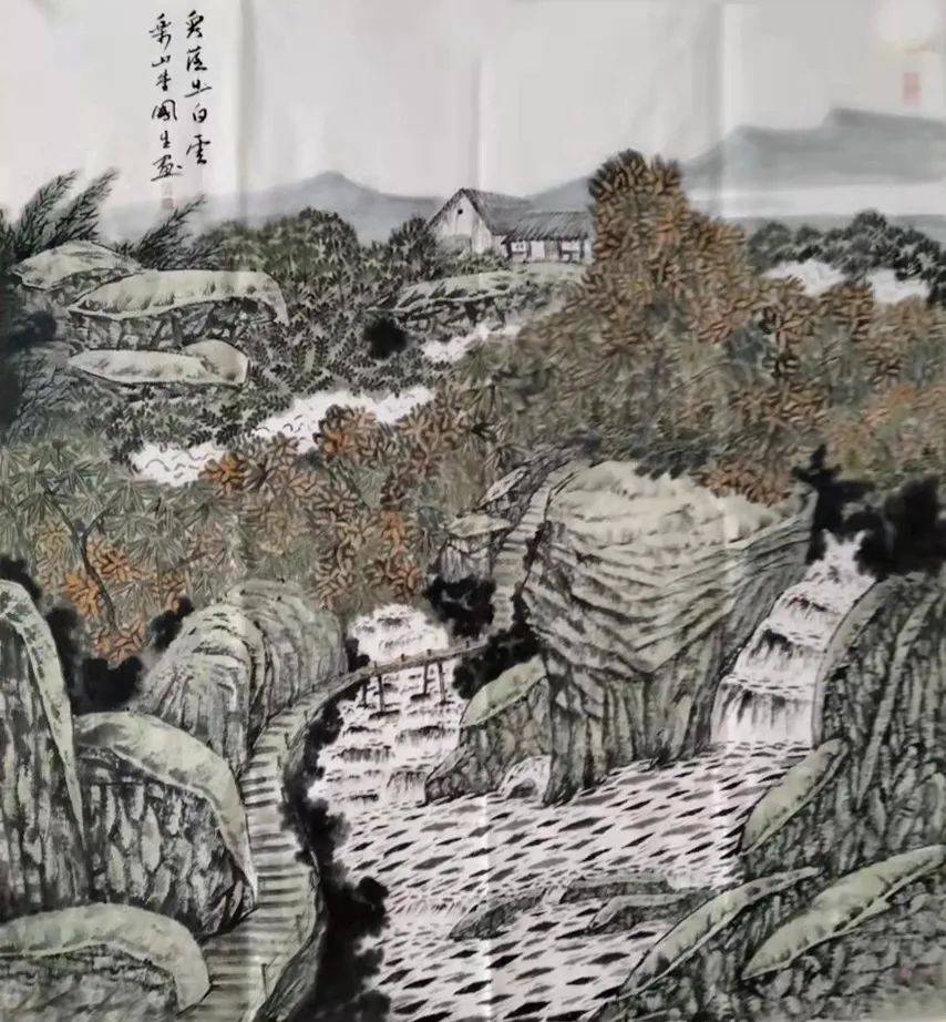 2015年11月27日在省文化馆举办智仁之张国生个人山水画展  2018年其