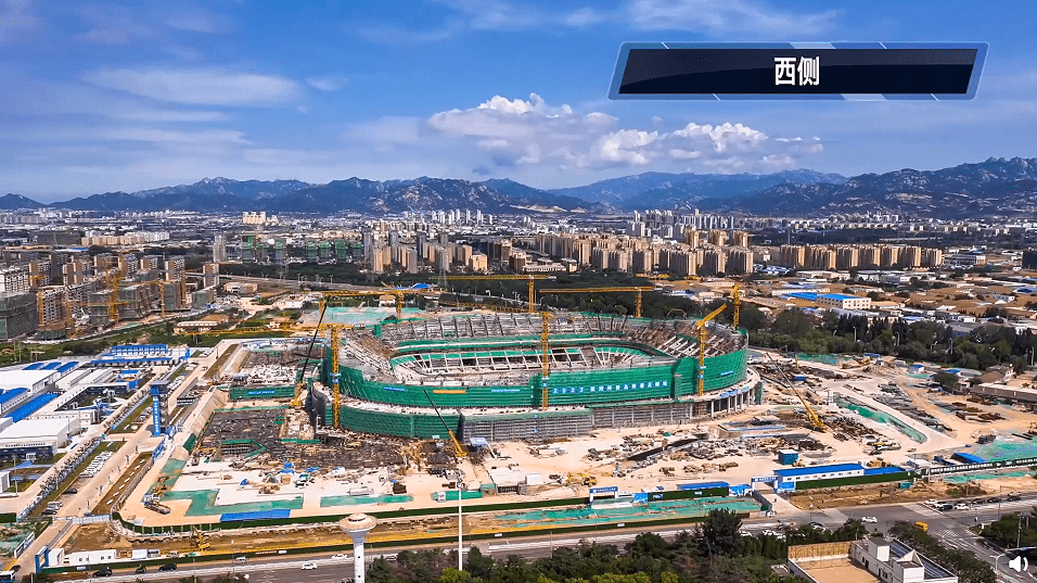 青岛青春足球场最新施工进展,设计灵感由海而来