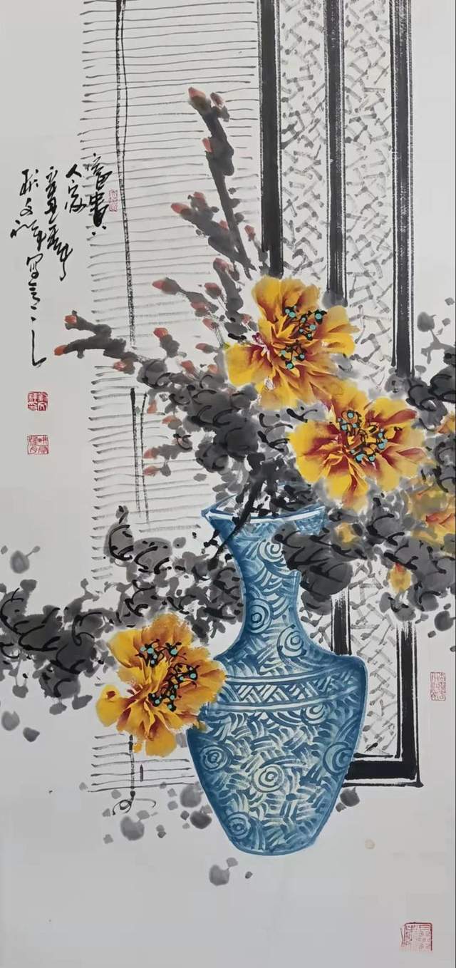 "瓷"时无声胜有声,刘文祥瓷器国画作品欣赏