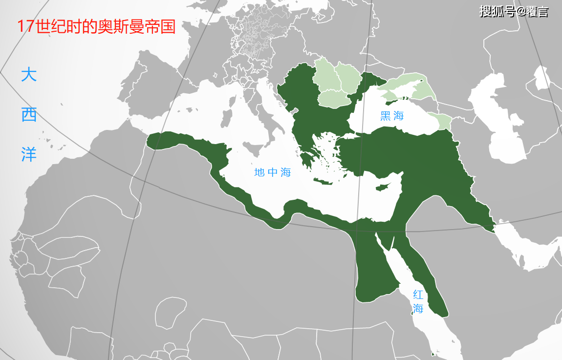 帝国面积达到了520万平方公里,横跨亚欧非三大陆,统治了南欧,巴尔干