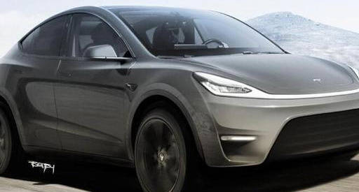 特斯拉suv model y,特斯拉ModelYmodel 特斯拉model y造型修复渲染图曝光 更贴近传统suv风格