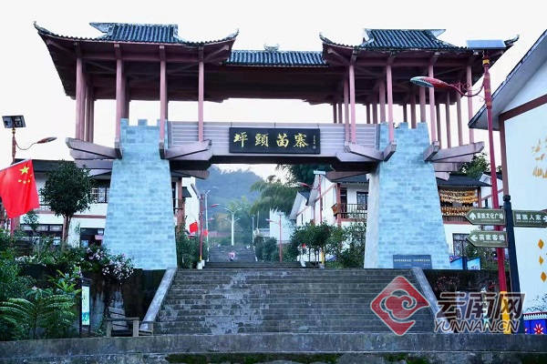 【奋斗百年·金沙筑梦】水富坪头苗寨:产业文化两开花 幸福村寨乐融融