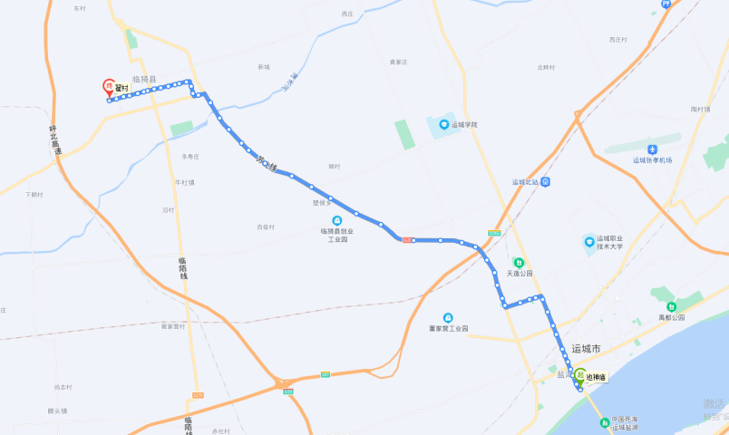 票价:3元,5元运营时间:夏冬季时间相同,06:00-20:00运城-临猗104