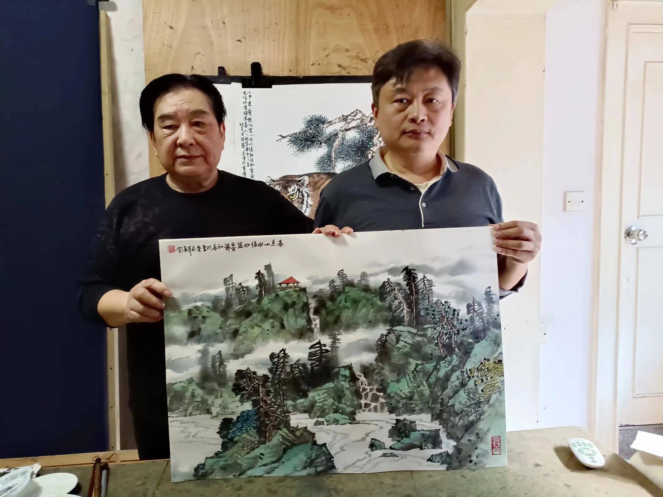 中国画重庆丨山水画家潘登画虎