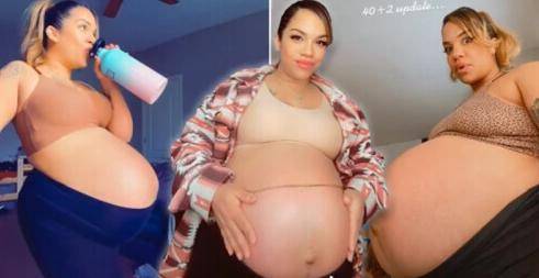 国外孕妈晒自己孕期记录：＂巨大孕肚＂成焦点,比足月肚子还大