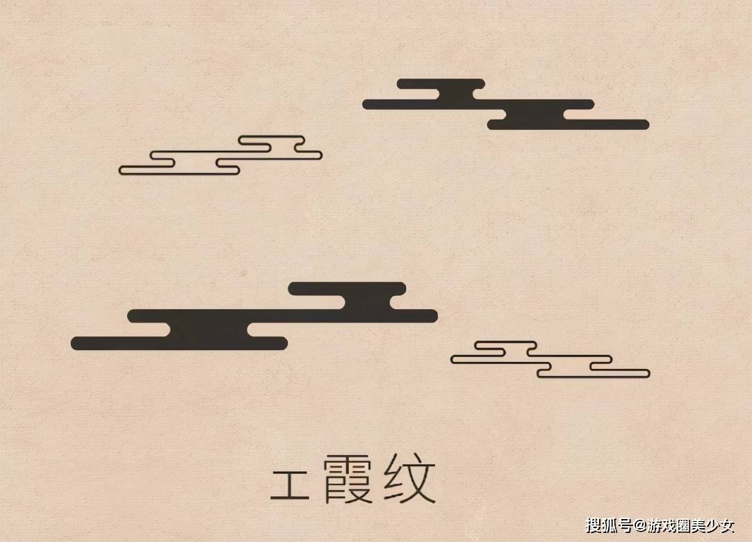 中国纹样数据库曾给出科普:日文中工霞纹意味形如"工"字的缭绕霞纹