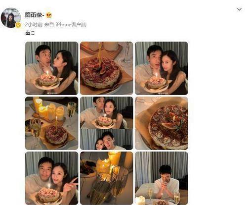李光洁庆41岁生日,隋雨蒙为老公准备香槟,夫妻同框