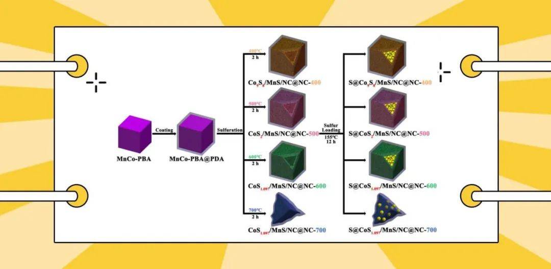 缺陷硫宿主材料coxsy/mns/nc@nc在锂硫电池中电催化