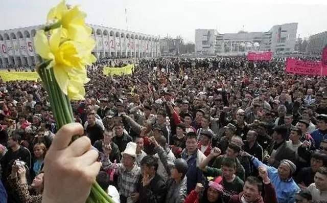 像乌克兰的"橙色革命,格鲁吉亚的"玫瑰花革命,还有中亚吉尔吉斯斯坦