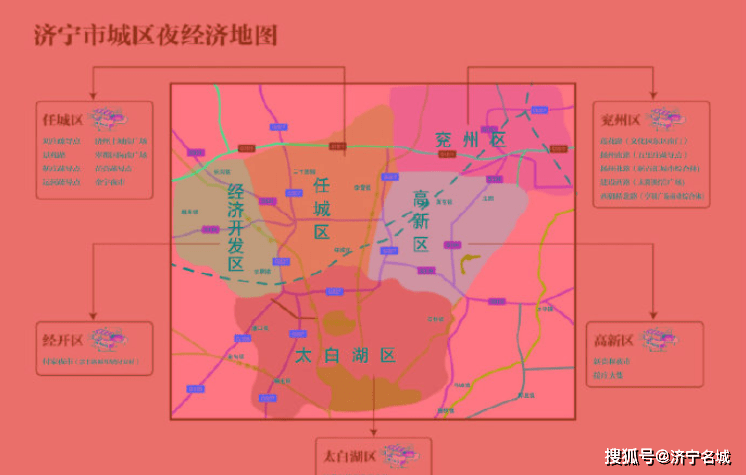 这些夜经济集中经营区域设置在任城区8处:刘庄疏导点,景苑路,靳庄疏导