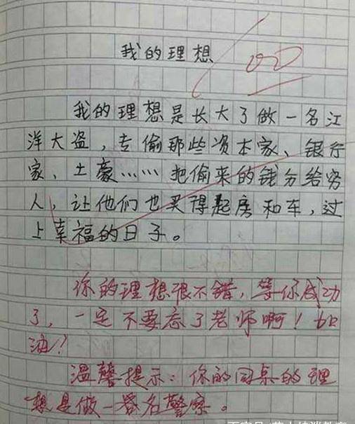 小学生的“0分”与“100分”作文，都是一场最强大脑的PK，厉害！  小学作文 第4张