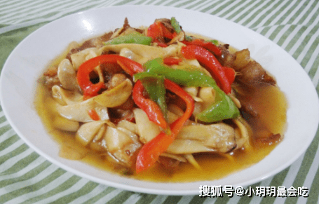 杏鲍菇炒肉片——抗癌美容菜，越吃越标致