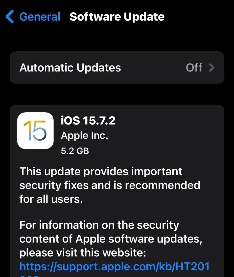 iOS 15.7.2 RC版更新了什么？iOS 15.7.2晋级办法