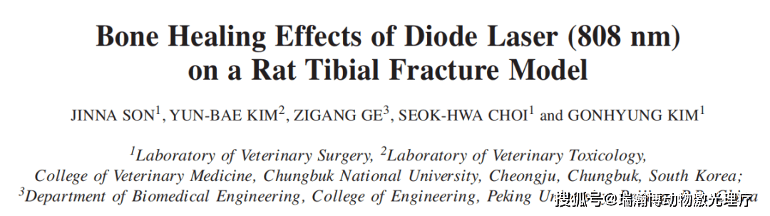 文献解读：半导体激光（808 nm）对大鼠胫骨骨折的骨愈合效果